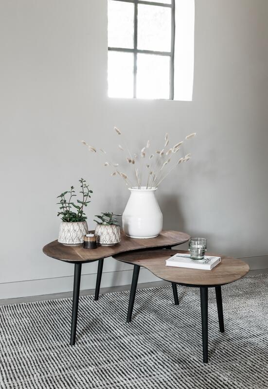 Table basse Organus, naturel - lot de 2 - DTP