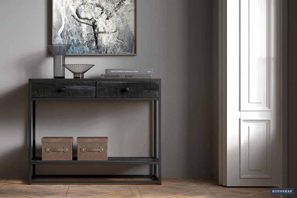 Wandtafel 'Ace' Mango hout Zwart RS
