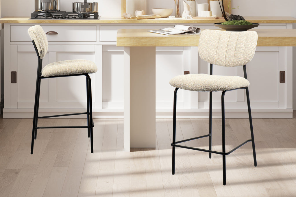 Chaise de comptoir 'Antura' Tissu Beige RS