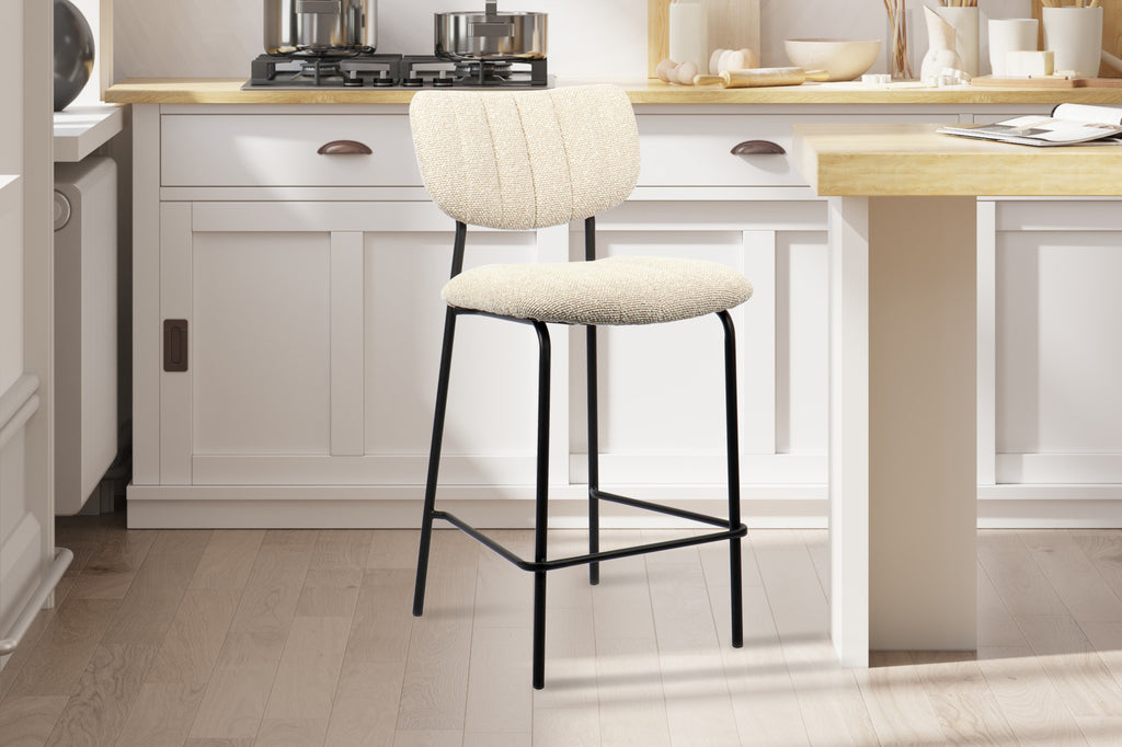 Chaise de comptoir 'Antura' Tissu Beige RS