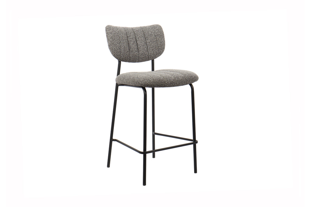 Chaise de comptoir « Antura » Tissu Gris Foncé RS