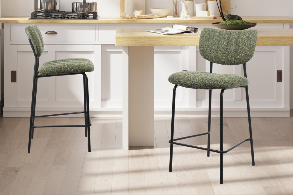 Chaise de comptoir 'Antura' Tissu Vert RS