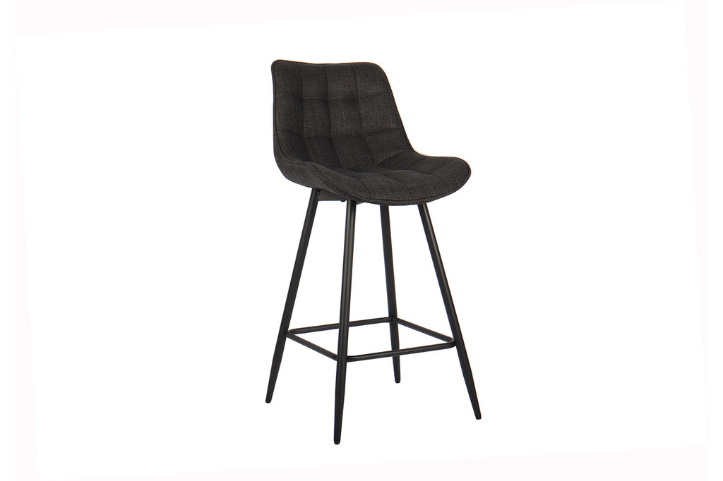 Chaise de comptoir 'Ariba' Tissu Gris Foncé RS