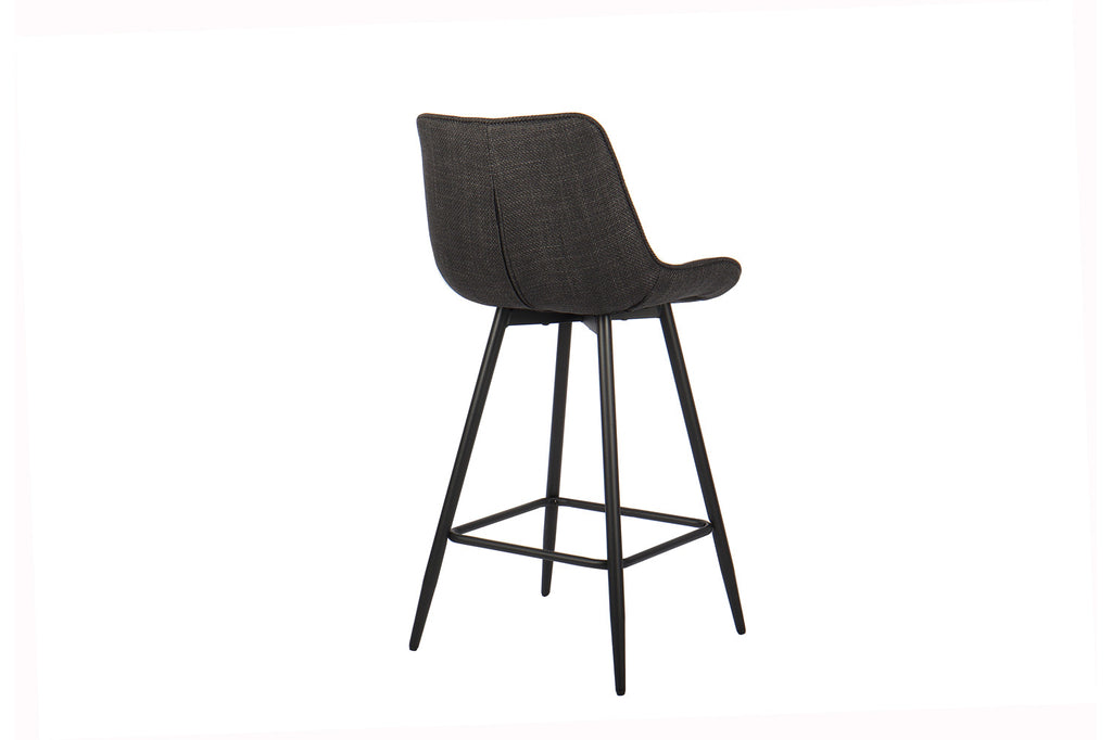 Chaise de comptoir 'Ariba' Tissu Gris Foncé RS