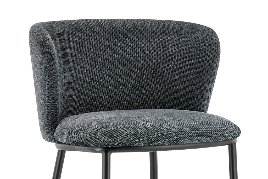 Chaise de comptoir 'Arthur' Tissu Gris Foncé RS