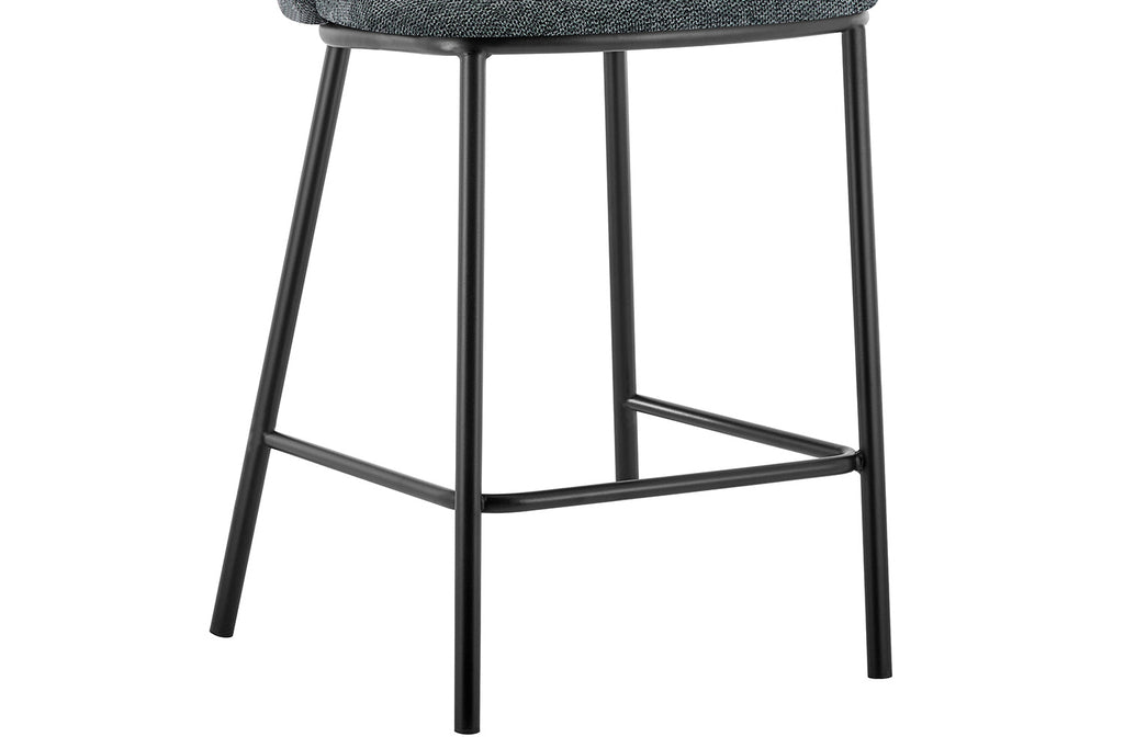 Chaise de comptoir 'Arthur' Tissu Gris Foncé RS