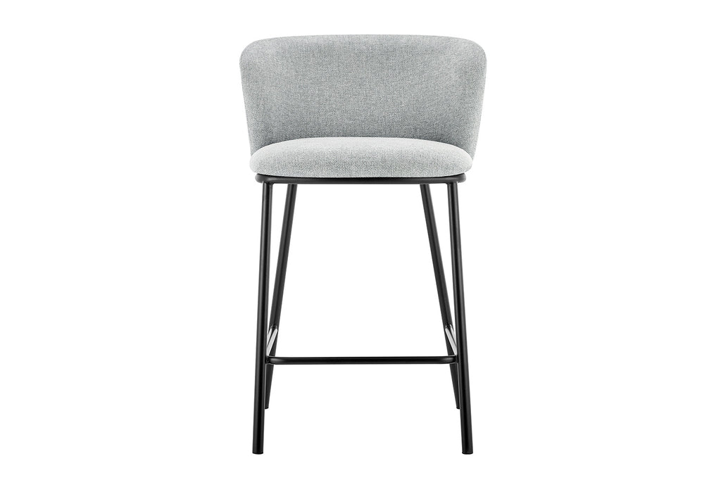Chaise de comptoir 'Arthur' Tissu Gris Clair RS