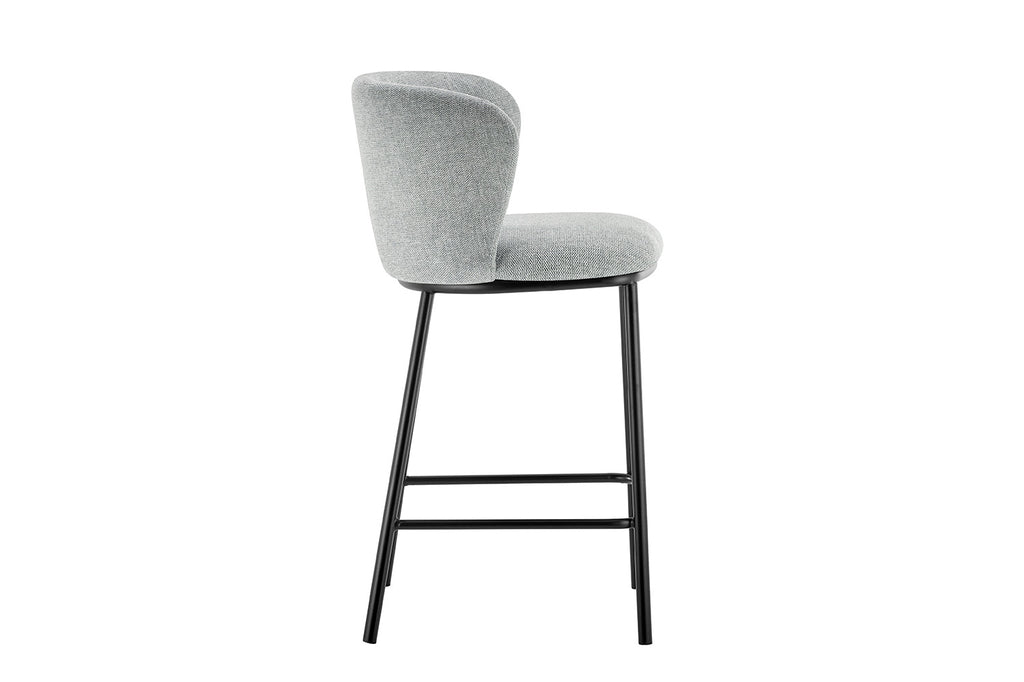 Chaise de comptoir 'Arthur' Tissu Gris Clair RS