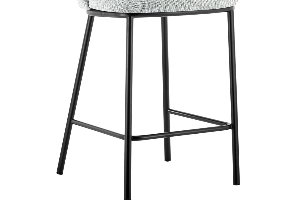 Chaise de comptoir 'Arthur' Tissu Gris Clair RS