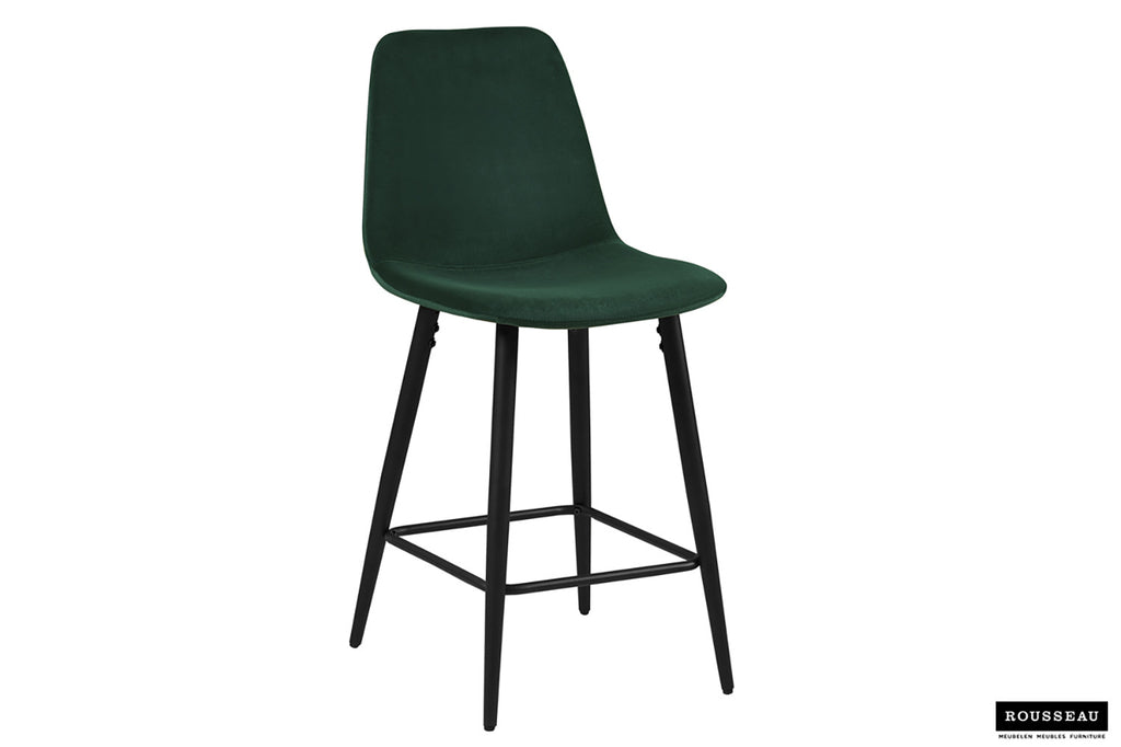 Chaise de comptoir « Boy » Velours Vert RS
