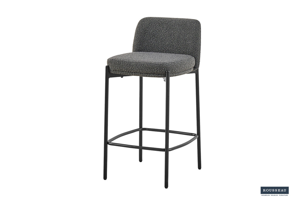 Tabouret de bar 'Ella' Tissu Gris RS