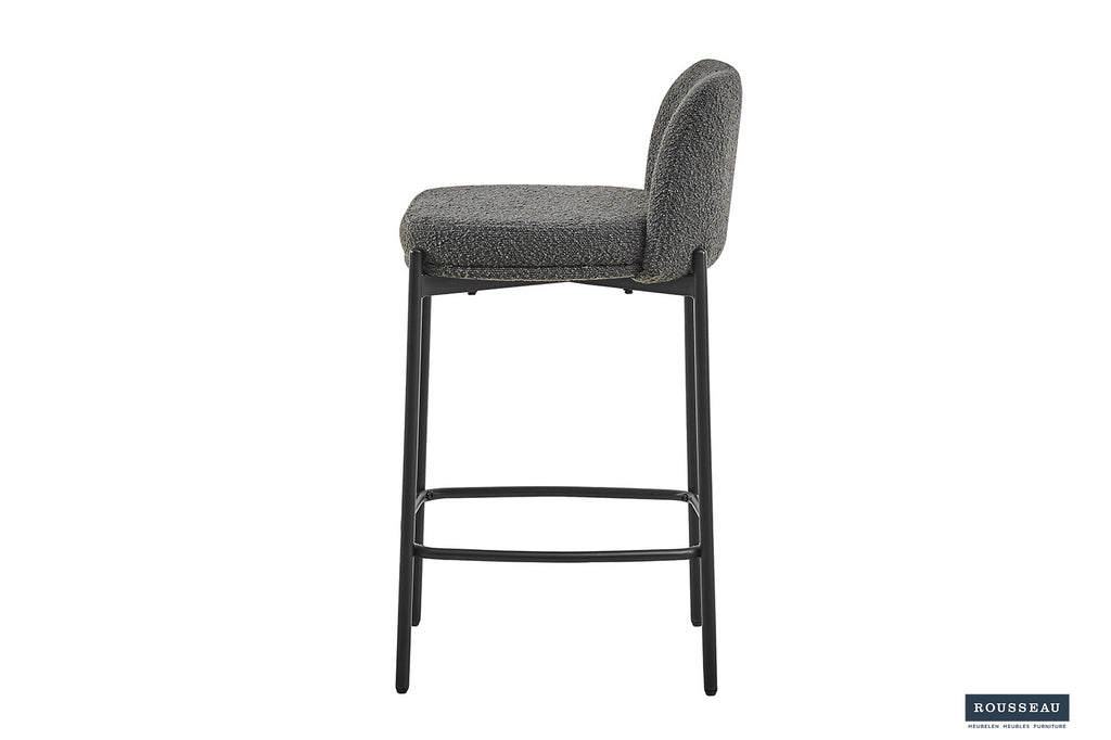 Tabouret de bar 'Ella' Tissu Gris RS