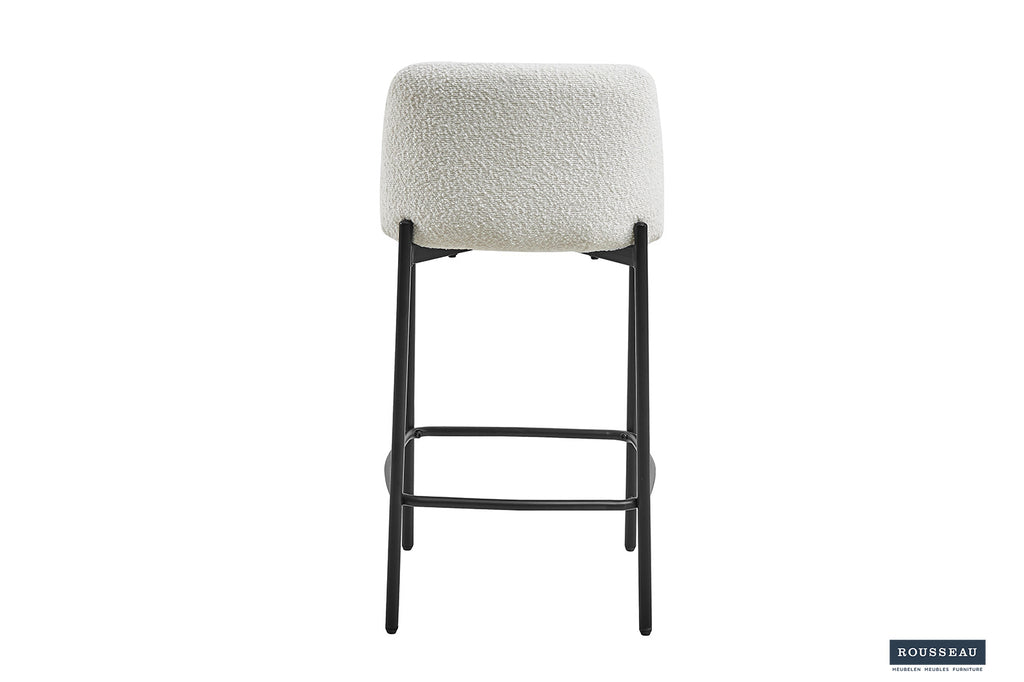 Tabouret de bar 'Ella' Tissu Blanc RS