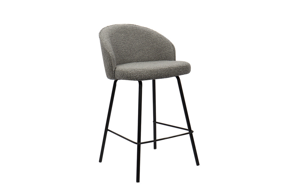 Chaise de comptoir « June » Bouclé Gris RS