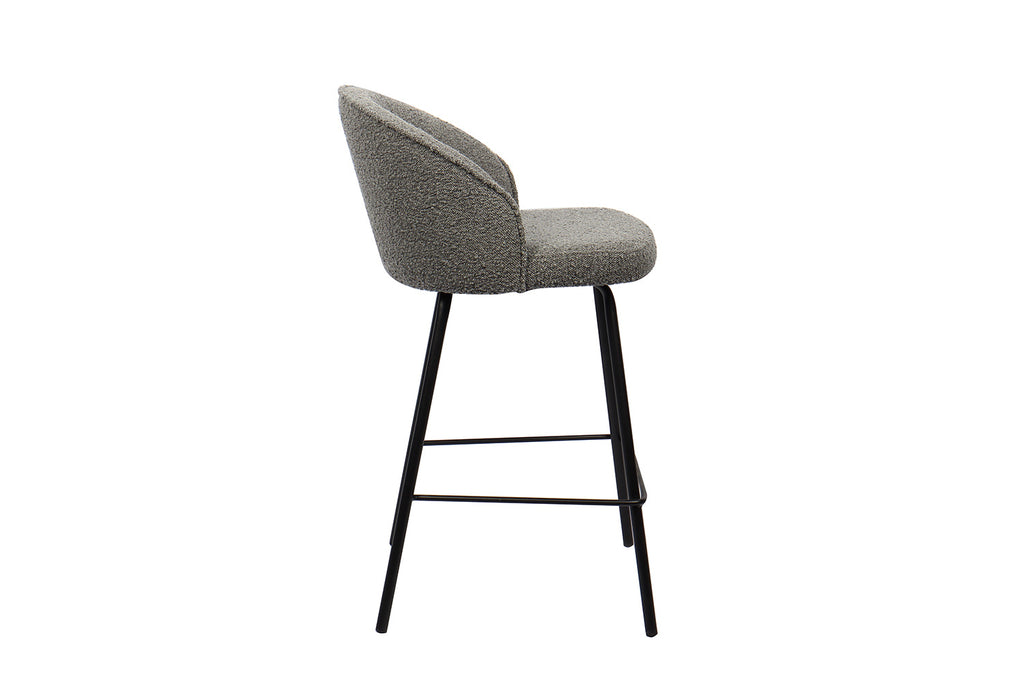 Tabouret de comptoir 'June' Bouclé Gris RS