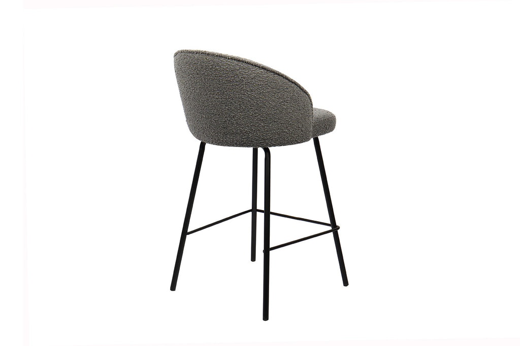 Tabouret de comptoir 'June' Bouclé Gris RS