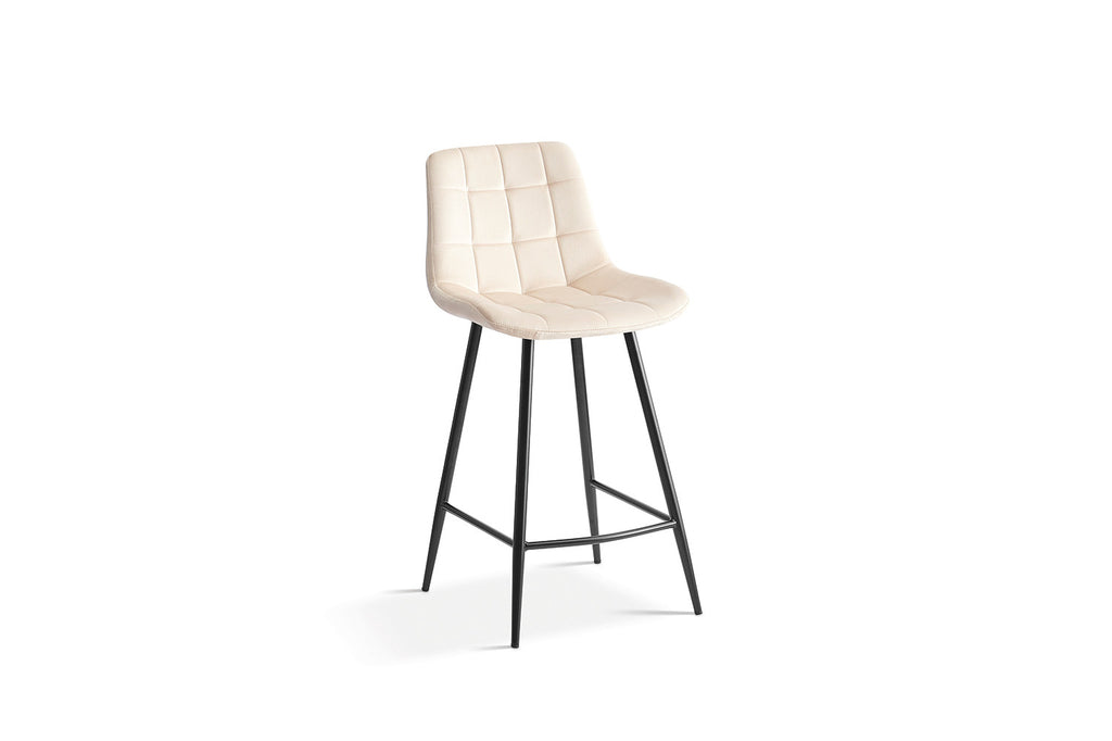 Chaise de bar « Juta » velours beige RS