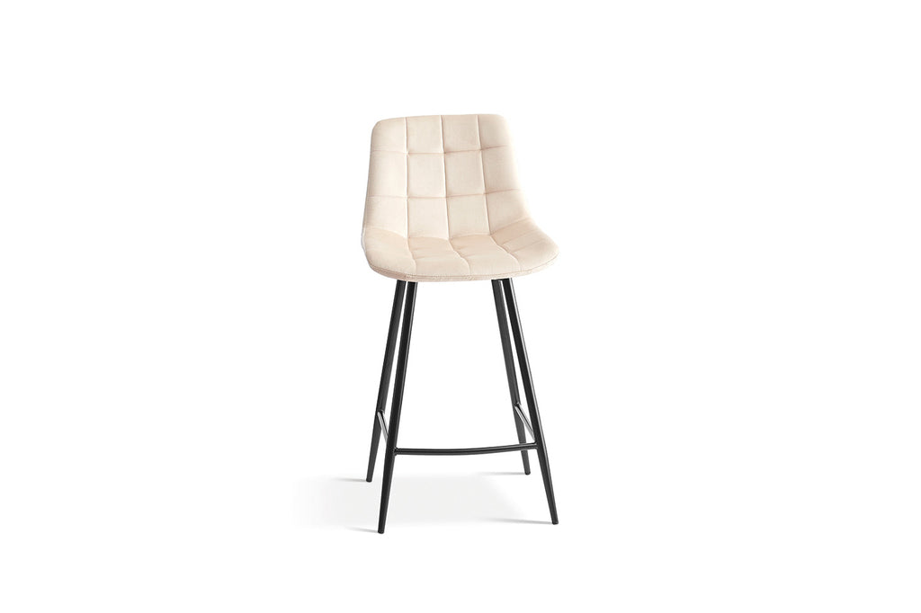 Chaise de comptoir 'Juta' Velours Beige RS