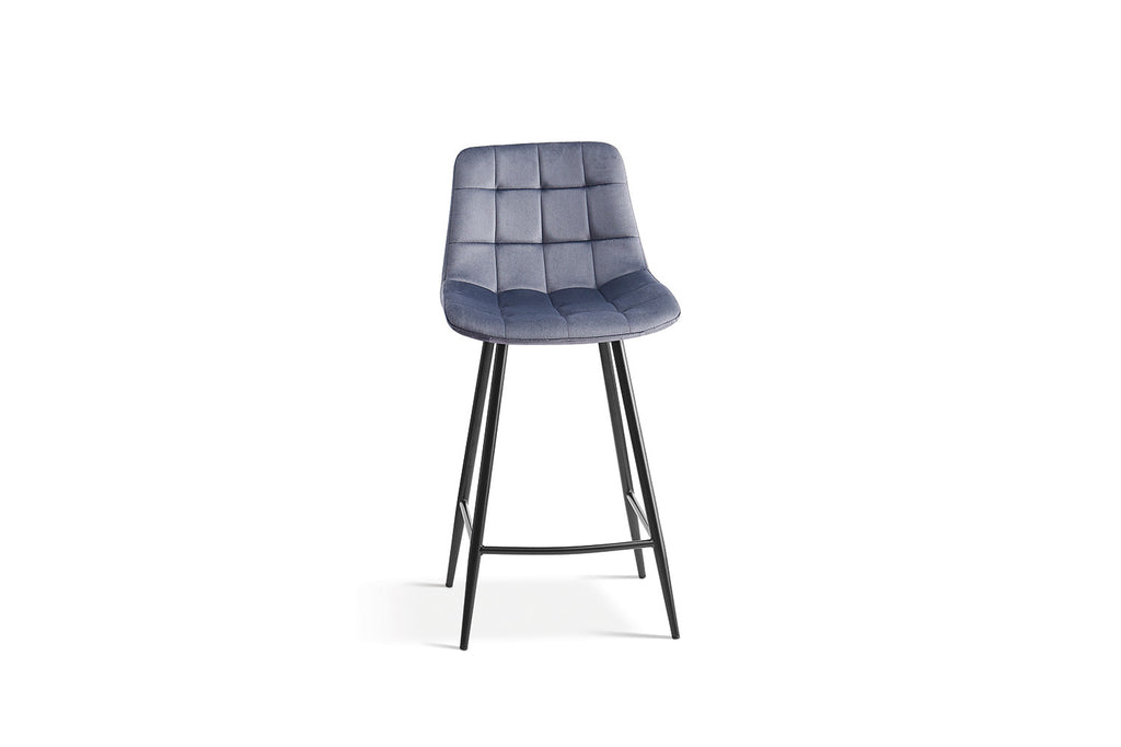 Tabouret de bar 'Juta' Velours Gris Foncé RS