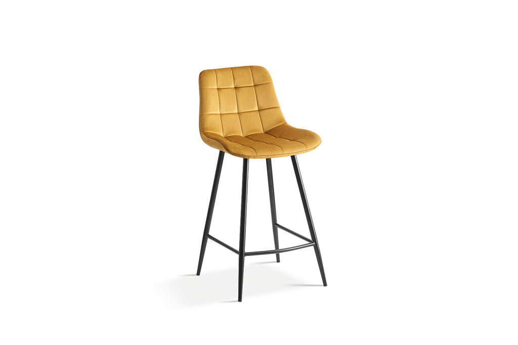 Chaise de comptoir 'Juta' Velours Or RS