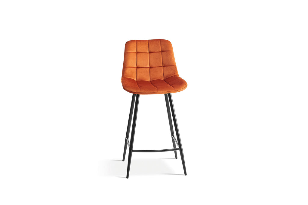 Tabouret de bar 'Juta' Velours Orange RS