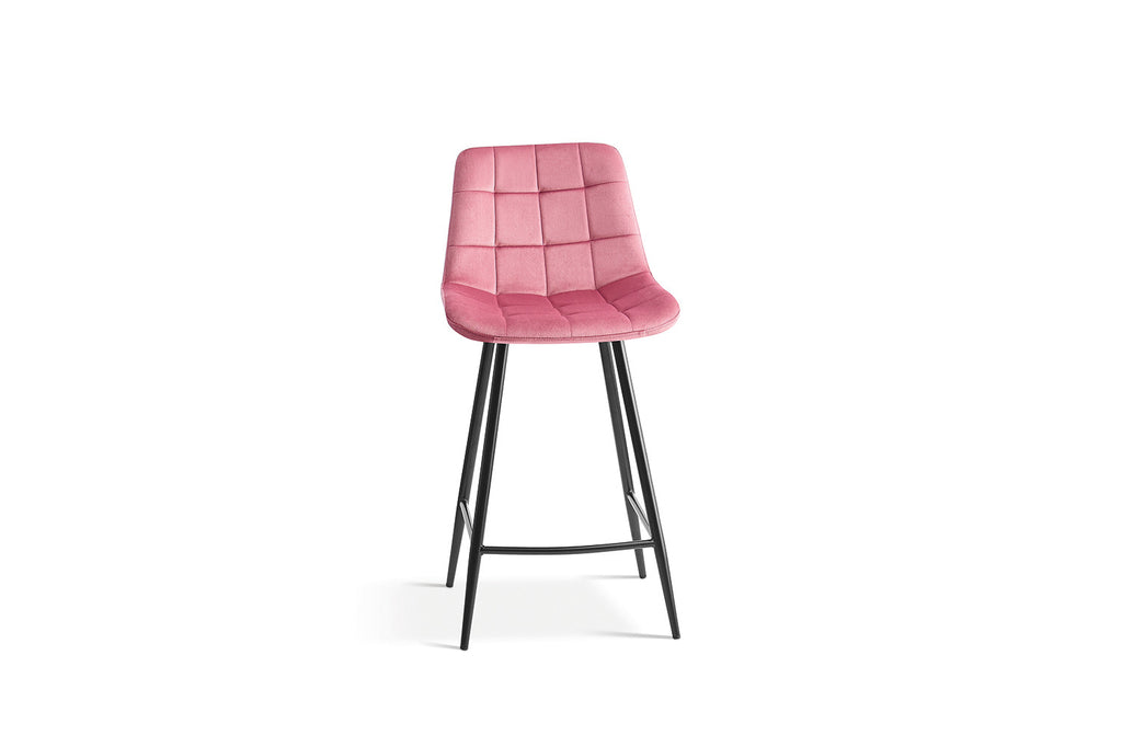 Tabouret de bar 'Juta' Velours Rose RS