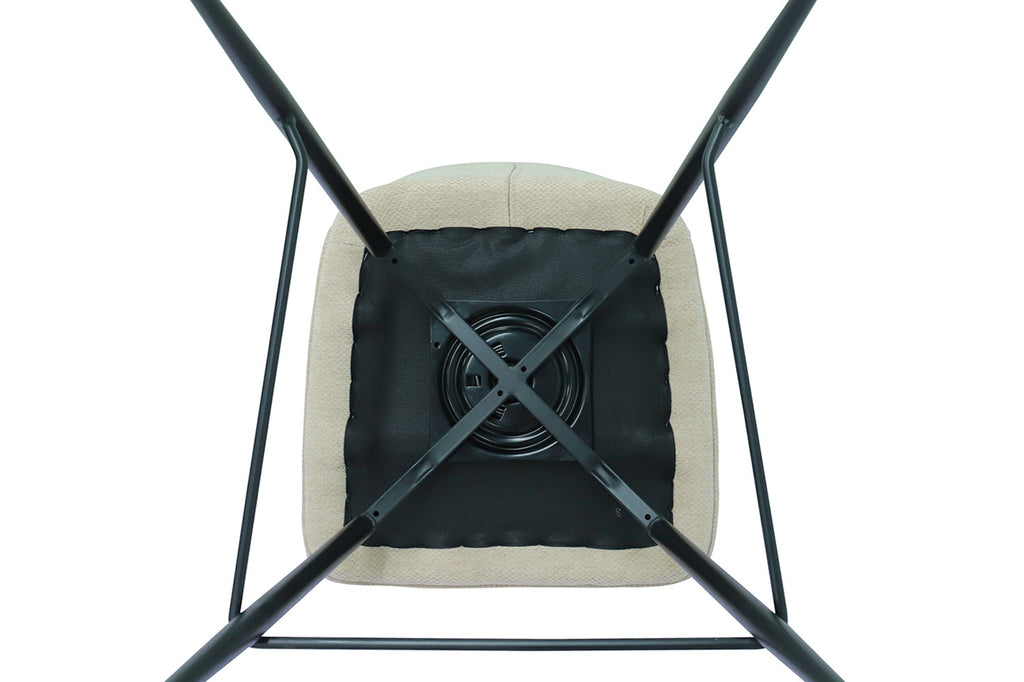 Chaise de comptoir pivotante « Lara » - Tissu écru RS