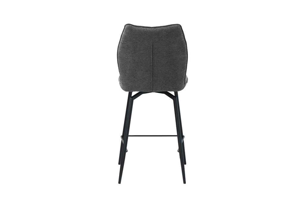 Chaise de comptoir pivotante « Lara » - Tissu gris RS