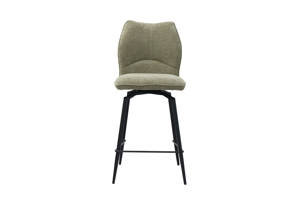 Chaise de comptoir pivotante « Lara » - Tissu Sable RS