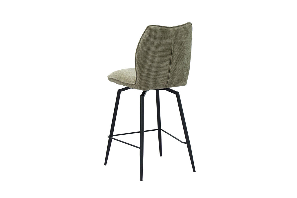 Chaise de comptoir pivotante « Lara » - Tissu Sable RS