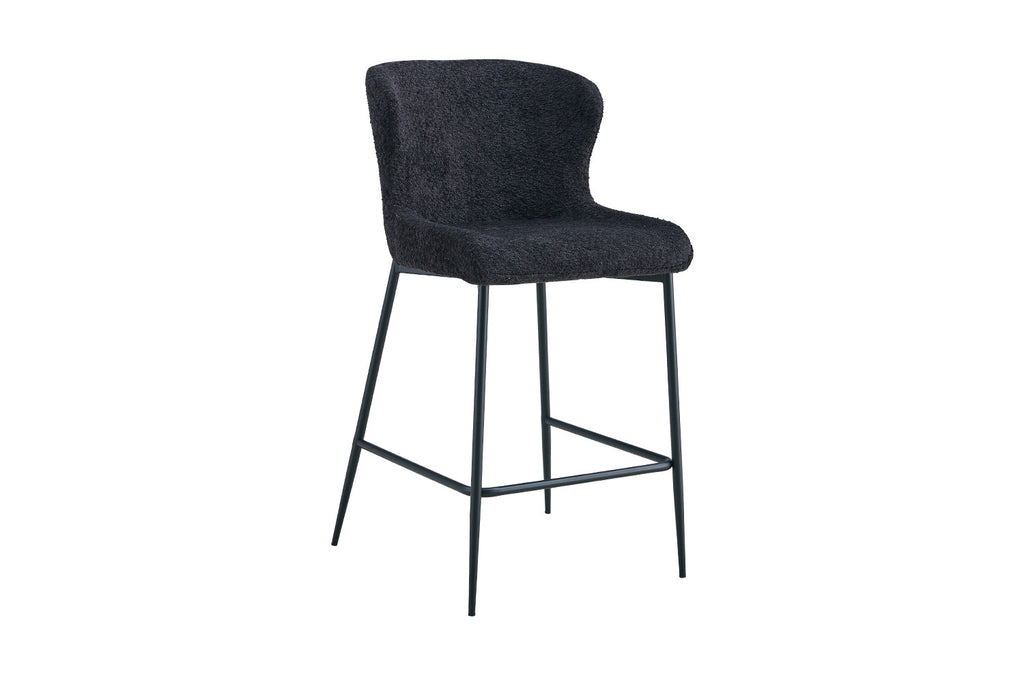 Tabouret de comptoir « Lisa » Bouclé Gris Foncé RS