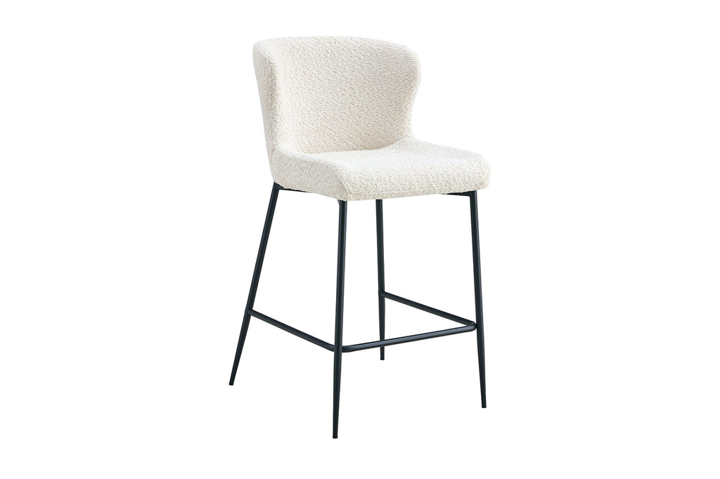 Chaise de comptoir « Lisa » Bouclé Écru RS