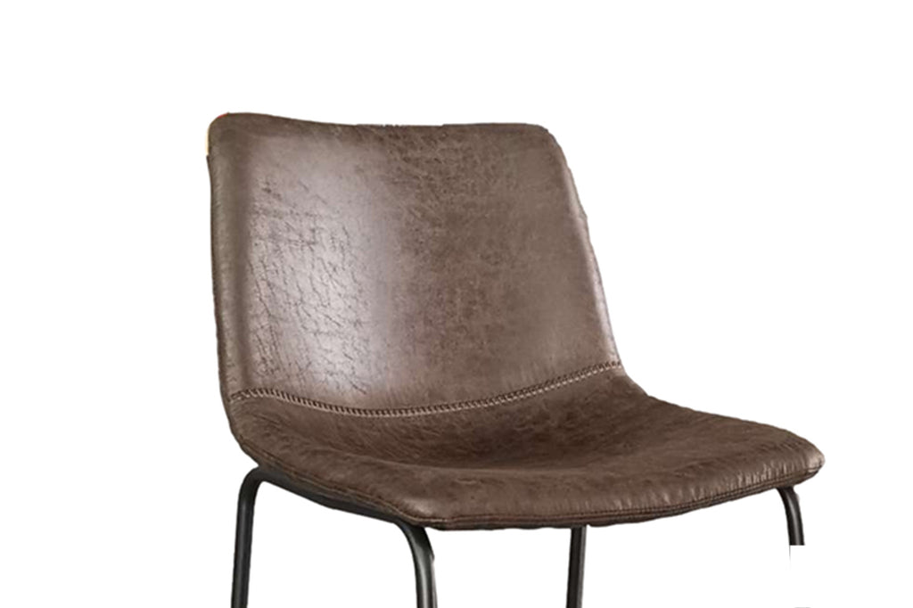 Tabouret de bar « Mancia » en PU marron foncé - RS