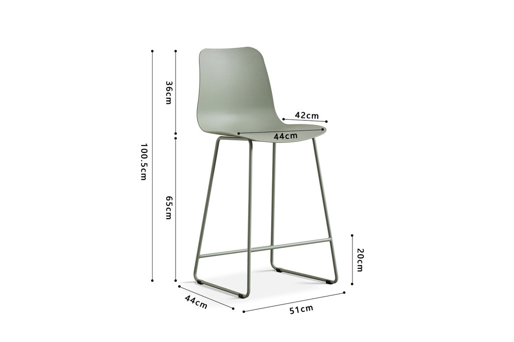 Counterstoel 'Marie' PP Grijs-groen RS