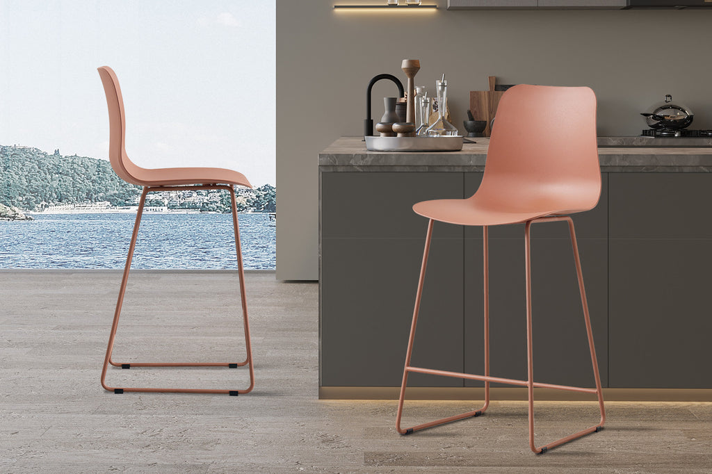 Chaise de comptoir « Marie » PP Terracotta RS