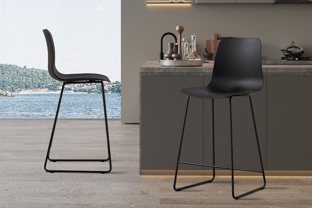Chaise de bar 'Marie' PP Noir RS