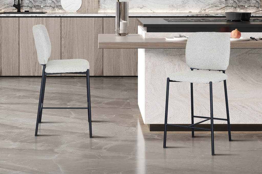 Chaise de bar « Sophia » Tissu Beige RS