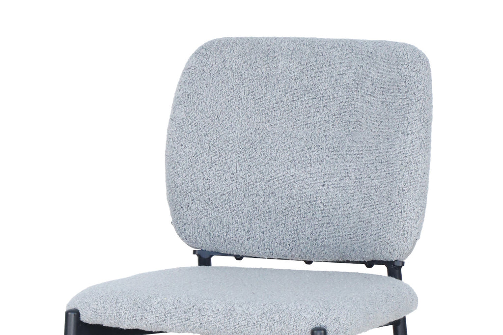Chaise de comptoir « Sophia » en tissu gris clair RS