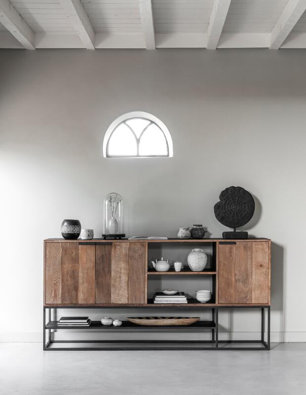 Dressoir Cosmo L, 3 deuren, 2 open rekken - DTP