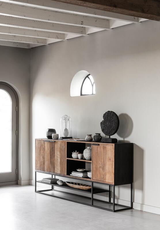 Dressoir Cosmo L, 3 deuren, 2 open rekken - DTP