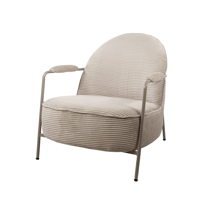 Fauteuil club Elton - Rib - Sable BNO