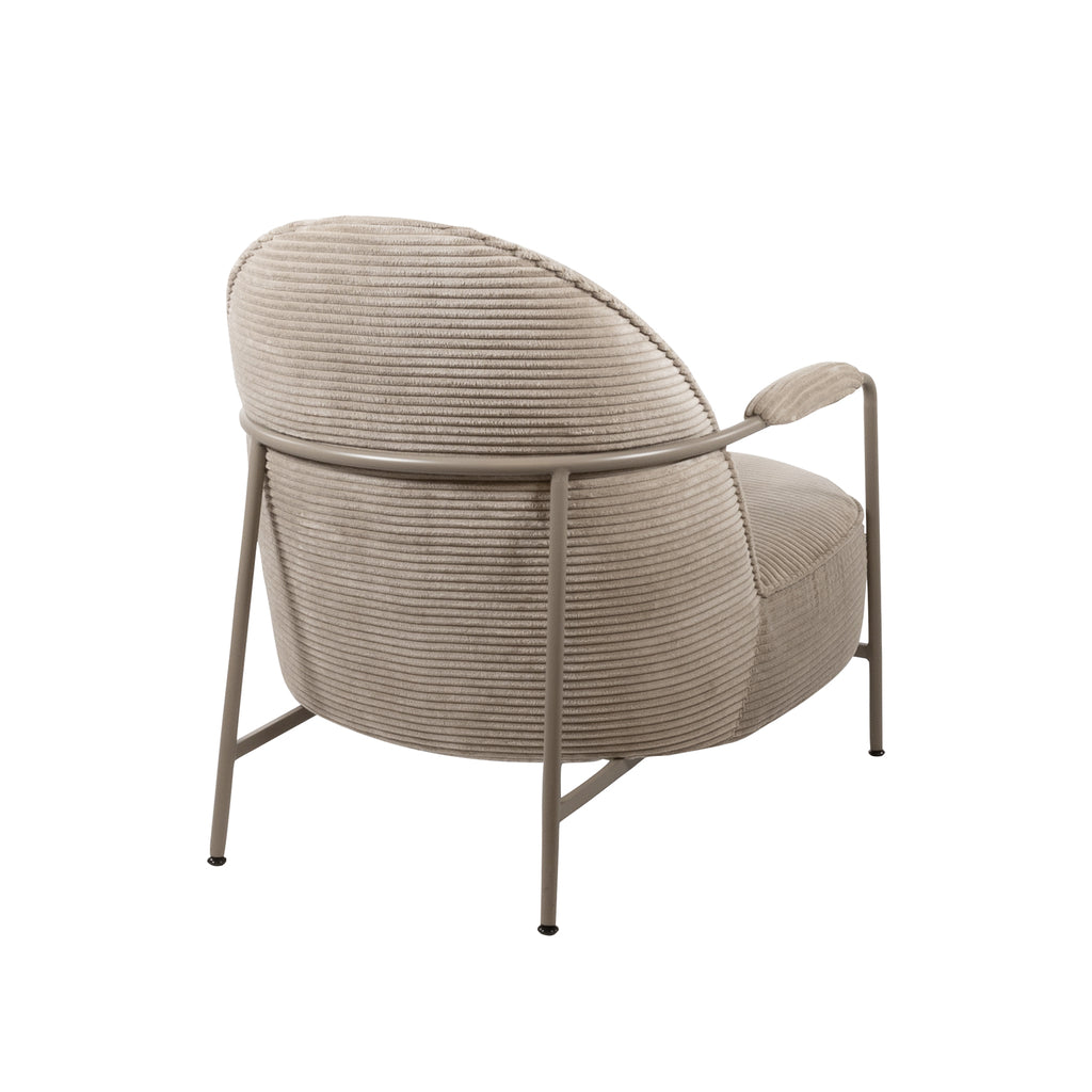 Fauteuil club Elton - Rib - Sable BNO