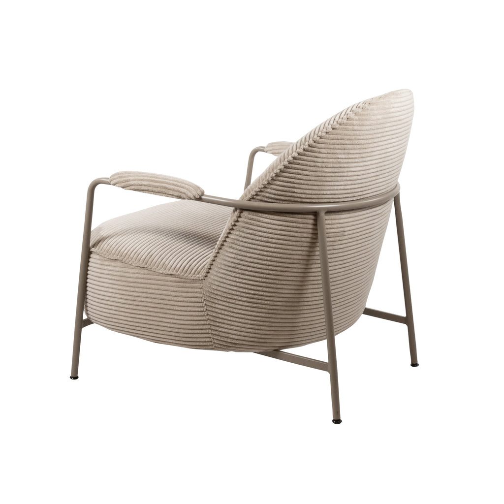 Fauteuil club Elton - Rib - Sable BNO