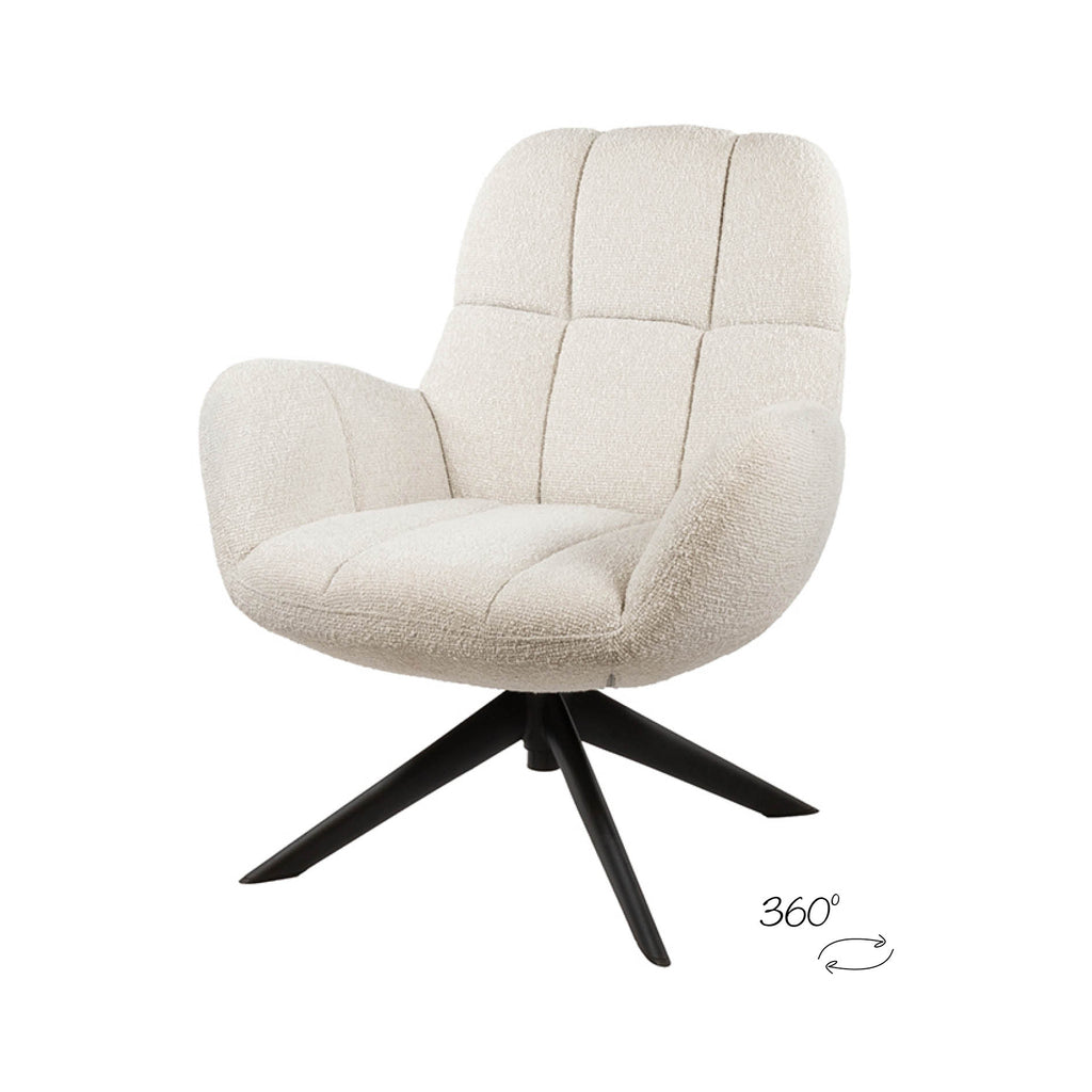 Fauteuil Elvis rotatif à 360° - Anthracite BNO