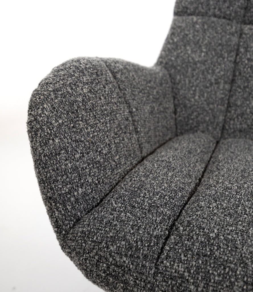 Fauteuil Elvis rotatif à 360° - Anthracite BNO