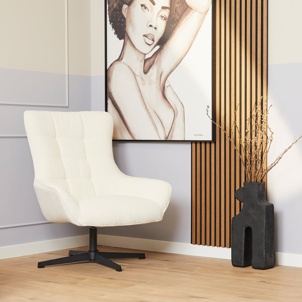 Fauteuil Nora | Blanc cassé STF