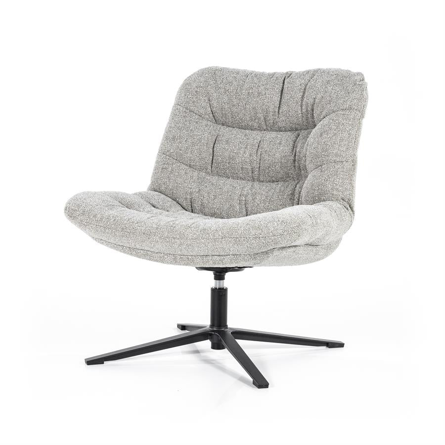 Fauteuil Danica EL roterend - polyester: antraciet, mosgroen, beige of grijs - ELEO