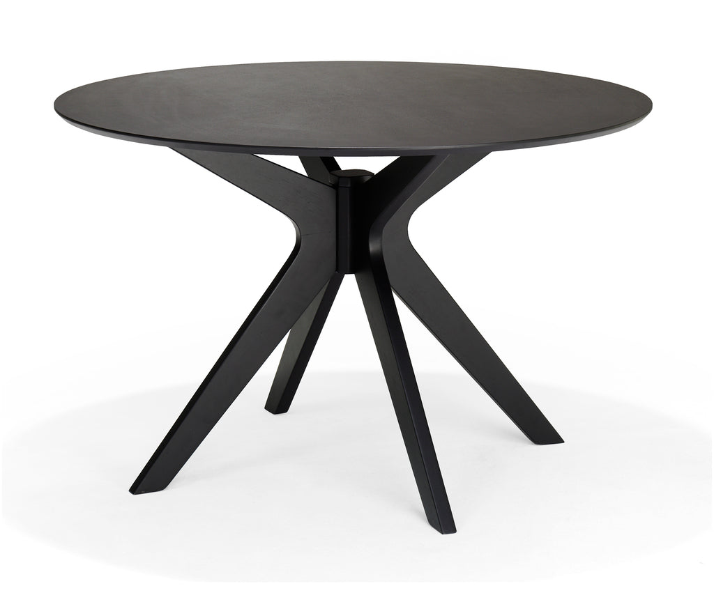 Eetkamertafel Julia 120 rond eik zwart - RVD