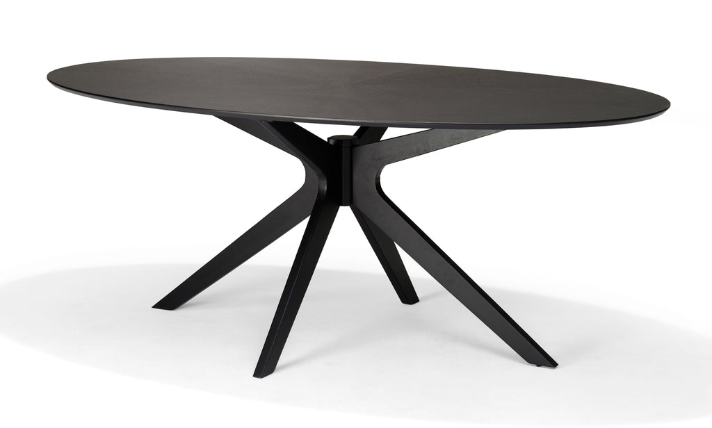 Eetkamertafel Julia 200 ovaal eik zwart - RVD