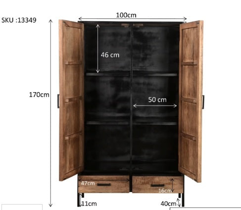 Armoire de rangement robuste de 65 pieds carrés - 2 portes, 1 tiroir